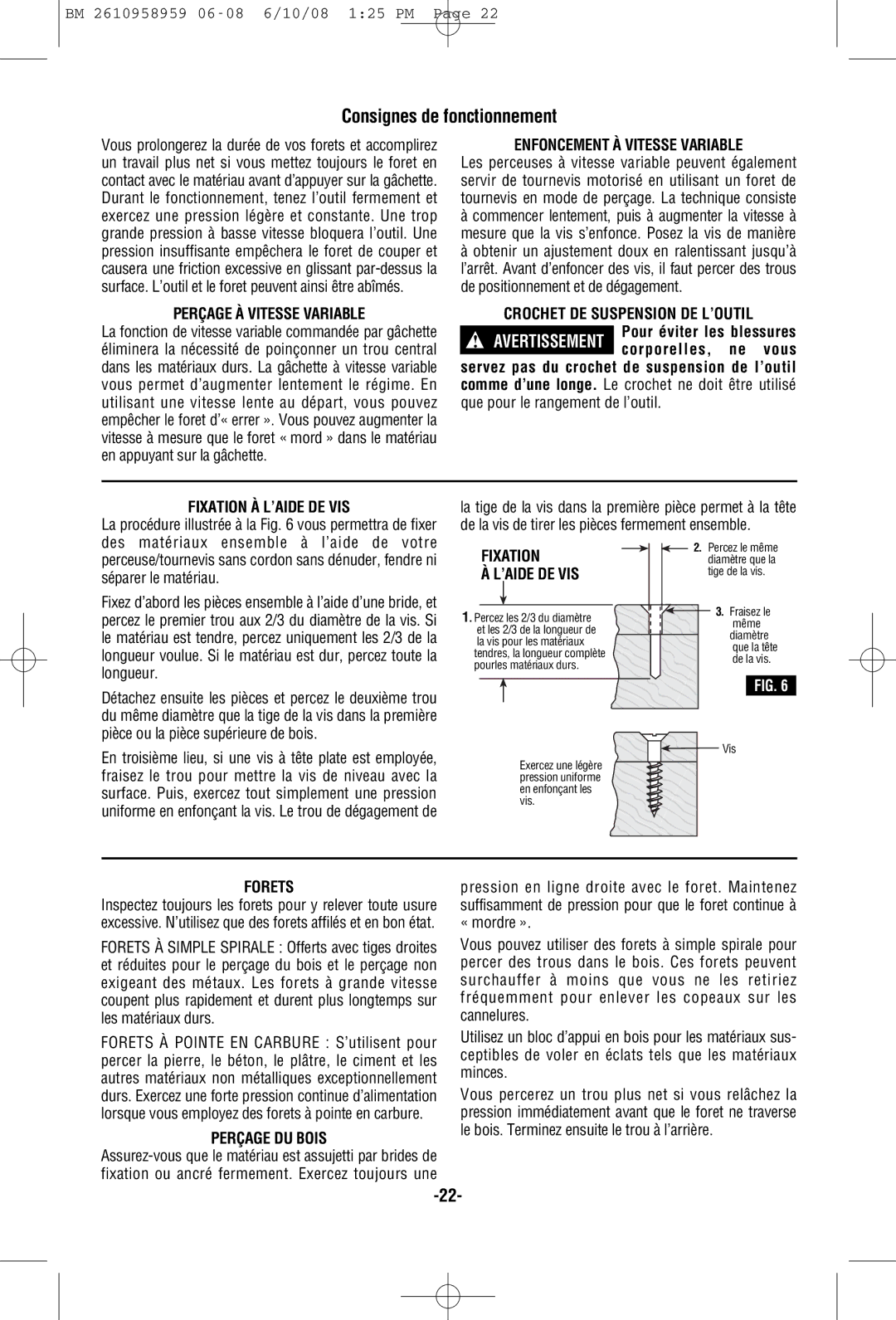 Bosch Power Tools PS10BN, PS10-2A manual Consignes de fonctionnement 