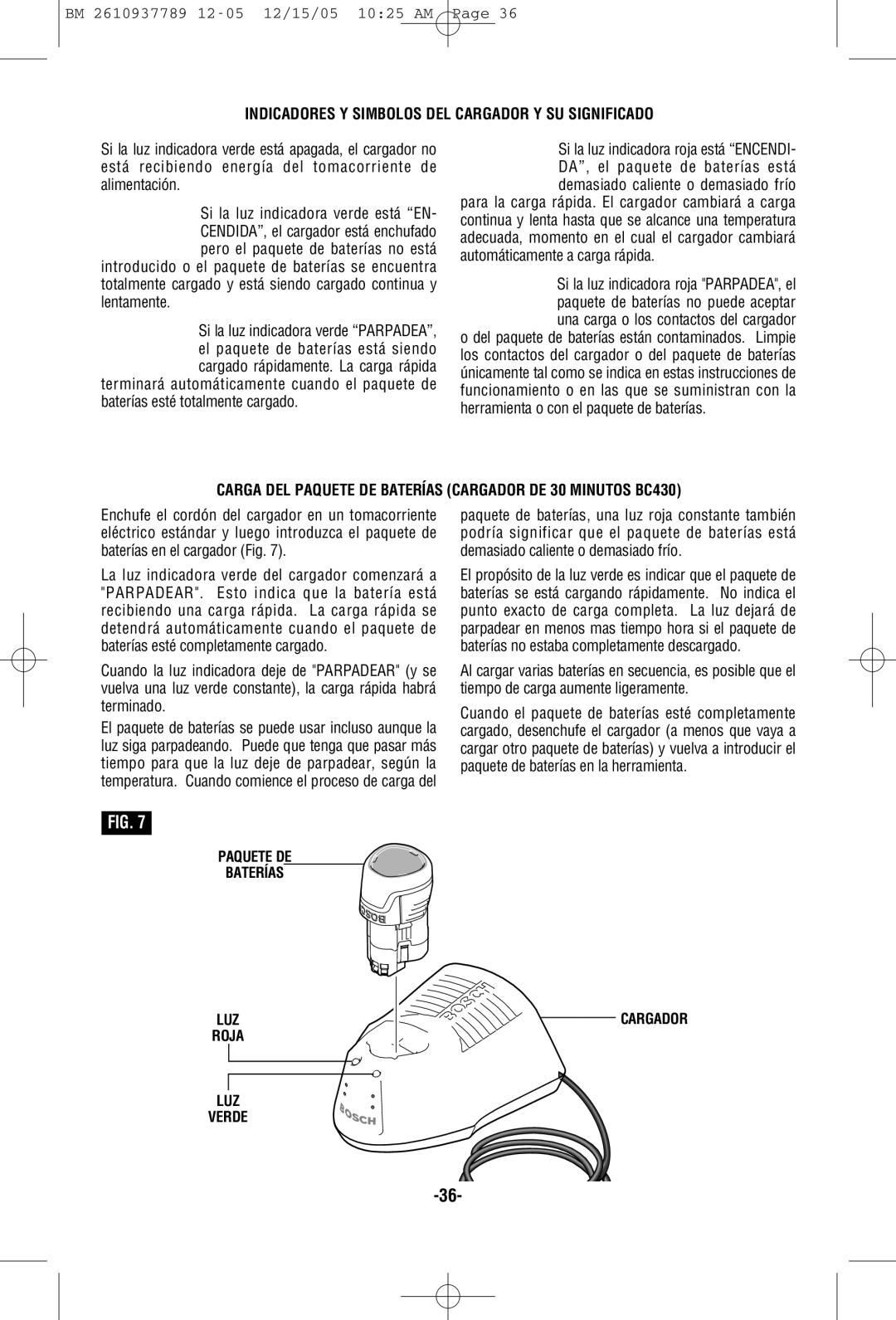 Bosch Power Tools PS20-2, PS20B manual Indicadores Y Simbolos DEL Cargador Y SU Significado 