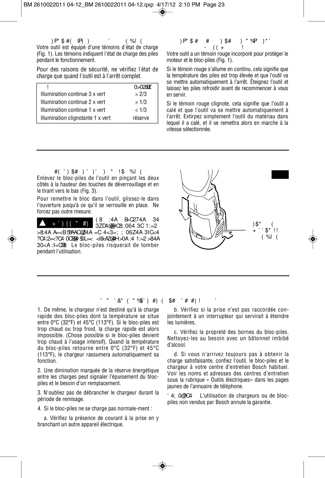 Bosch Power Tools PS60-102 Témoins Détat DE Charge DES Piles, Del, Témoin D’INDICATION DE Température EXCESSIVE/DE Calage 