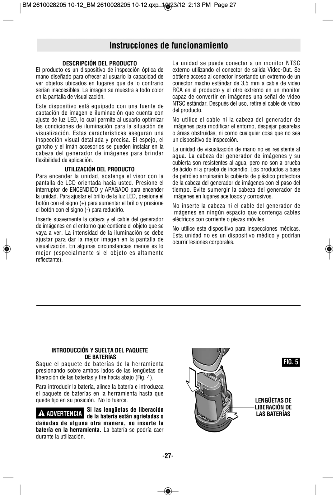 Bosch Power Tools PS90-1A manual Instrucciones de funcionamiento, Descripción DEL Producto, Utilización DEL Producto 