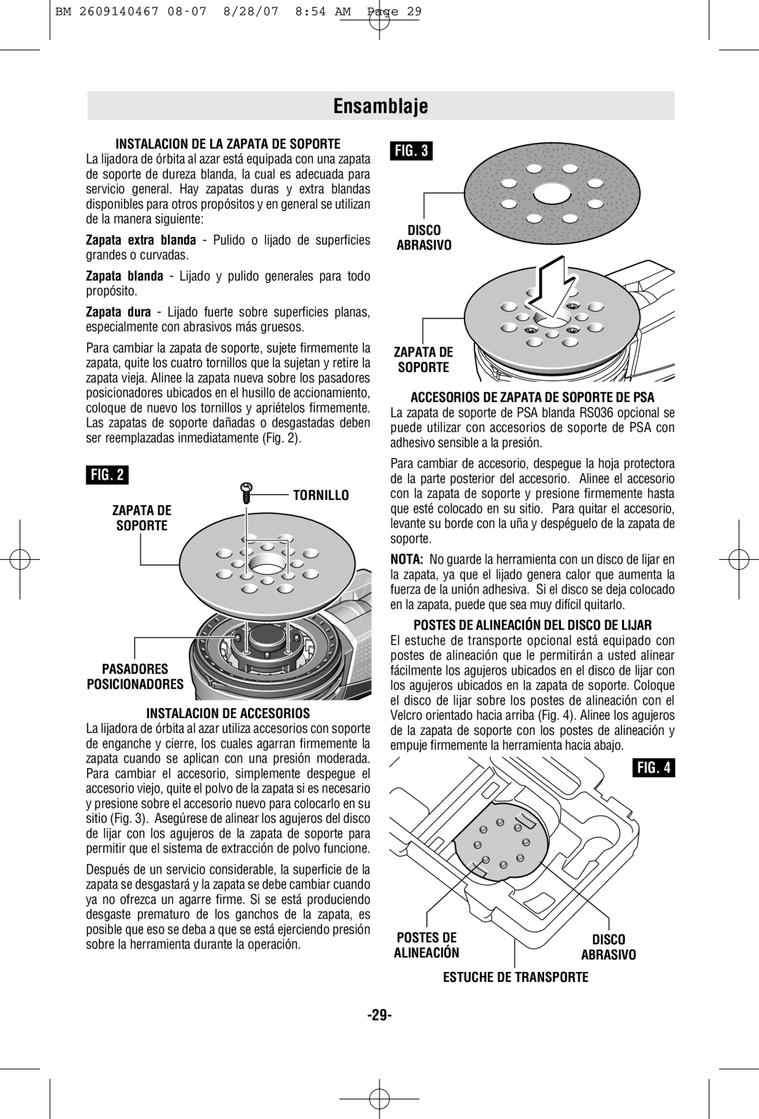 Bosch Power Tools R0S20VS, ROS10 Ensamblaje, Zapata DE Soporte Pasadores Tornillo, Postes DE Alineación DEL Disco DE Lijar 