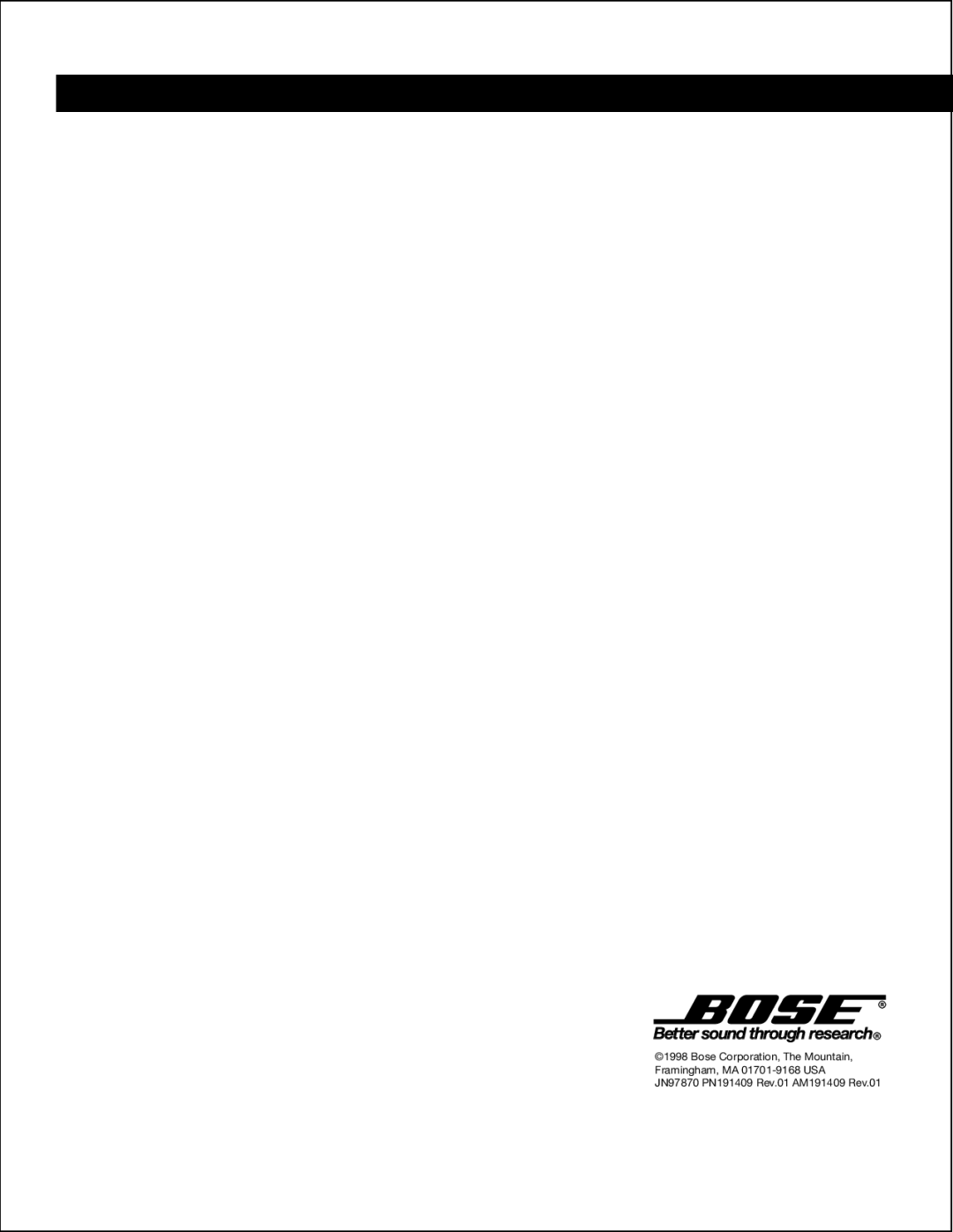 Bose 12 manual 