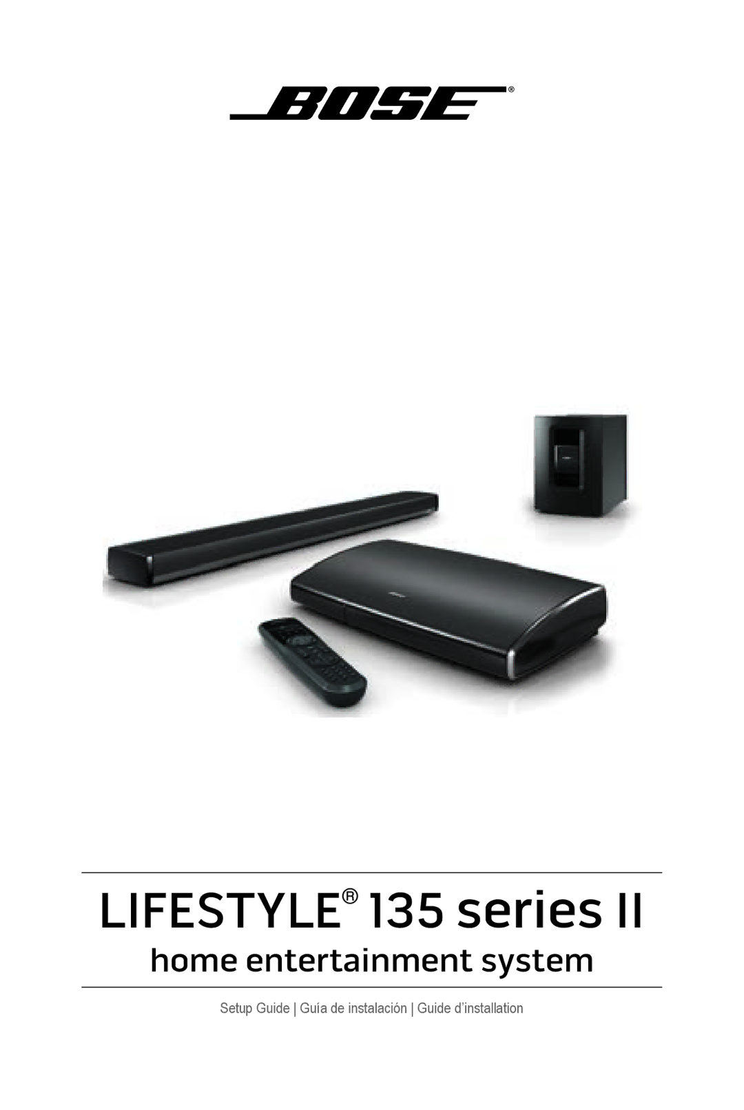 Bose setup guide Lifestyle 135 series 