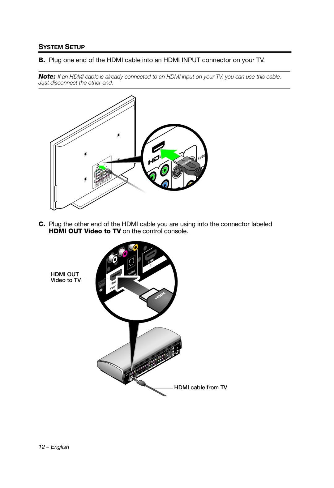 Bose 135 setup guide Hdmi OUT 