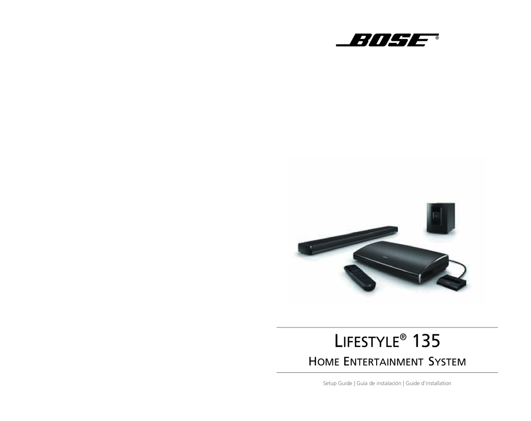 Bose setup guide LIFESTYLE 135 series, home entertainment system 
