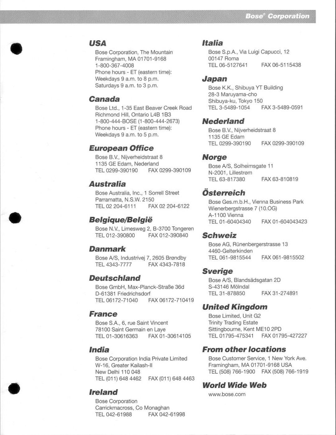 Bose 141 manual 