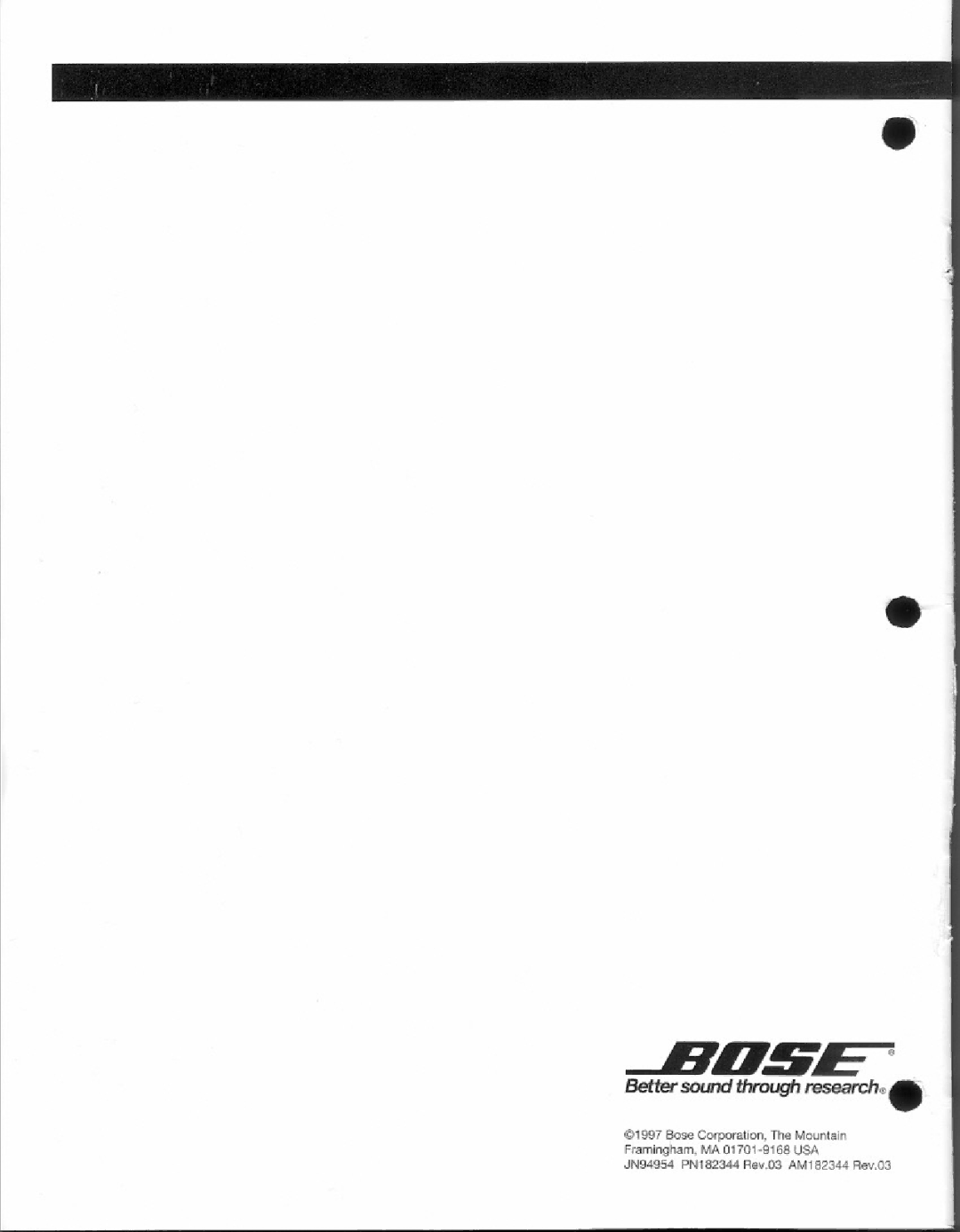 Bose 141 manual 