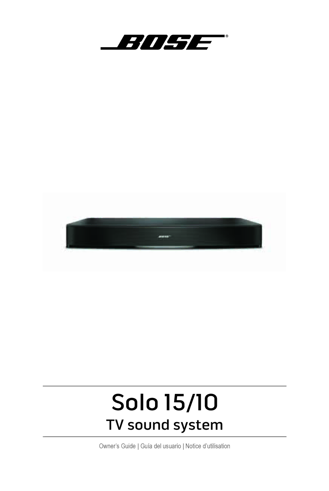 Bose manual Solo 15/10 