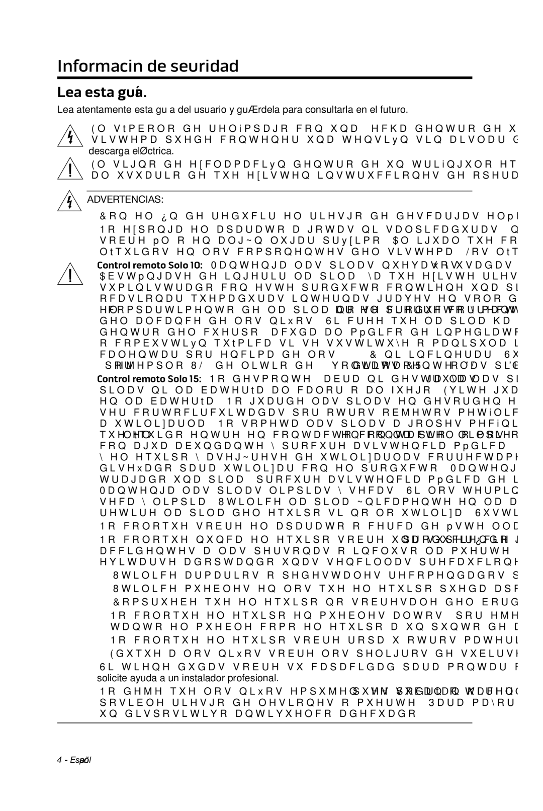 Bose 15/10 manual Información de seguridad, Lea esta guía 