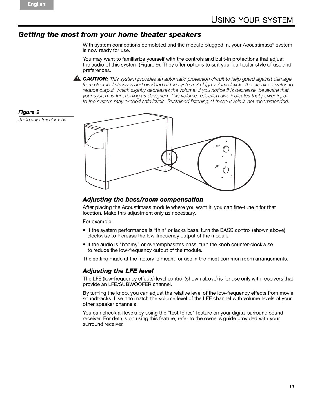 Bose 16 Series II, 15 Series III, 16, 15 manual Using Your System, Getting the most from your home theater speakers 