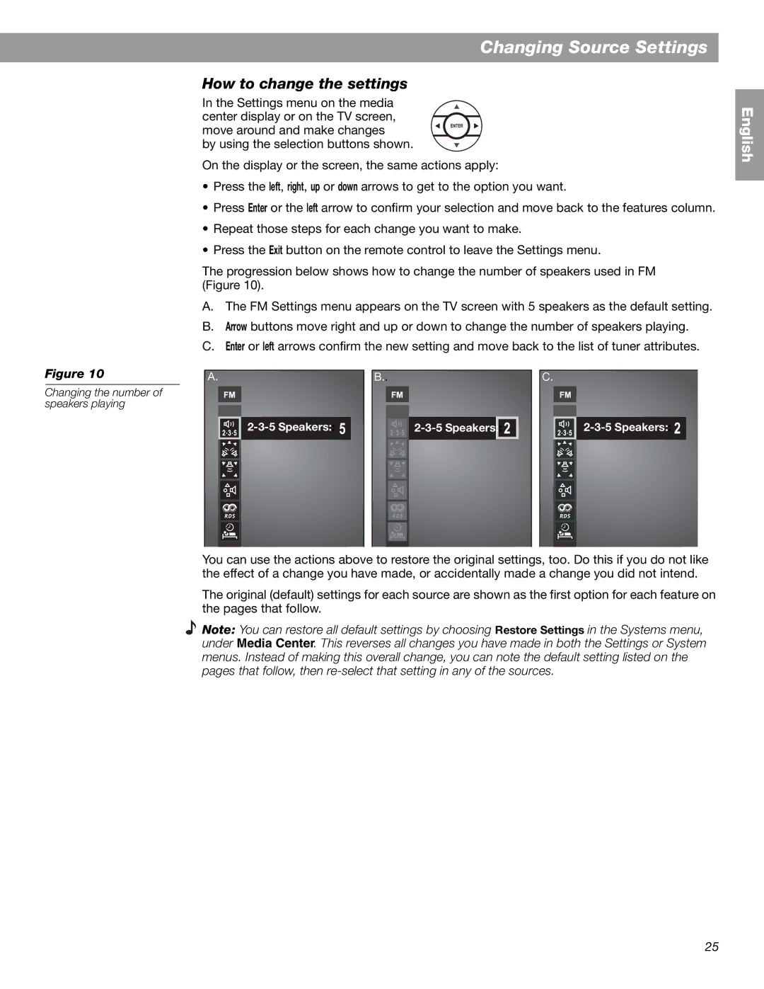 Bose 28, 18 Series II manual How to change the settings 