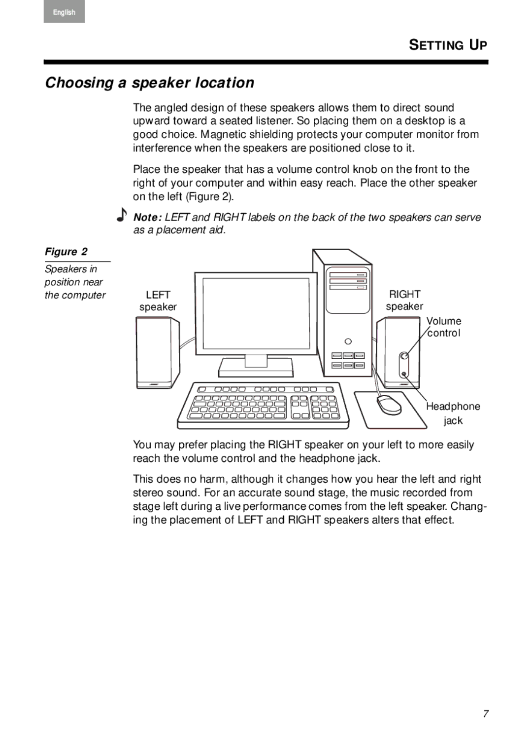 Bose 40274, 2 Series II manual Choosing a speaker location 