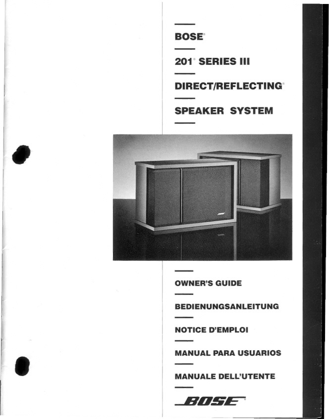 Bose 201 Series III manual 