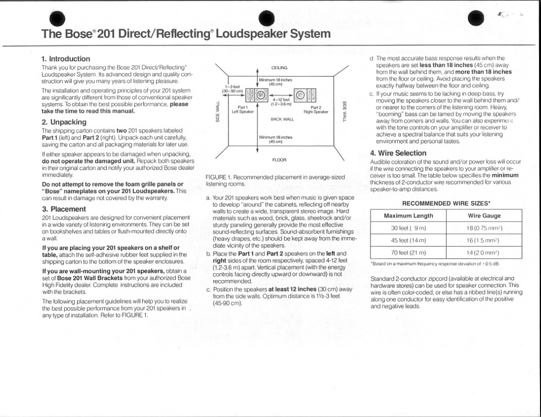 Bose 201 manual 