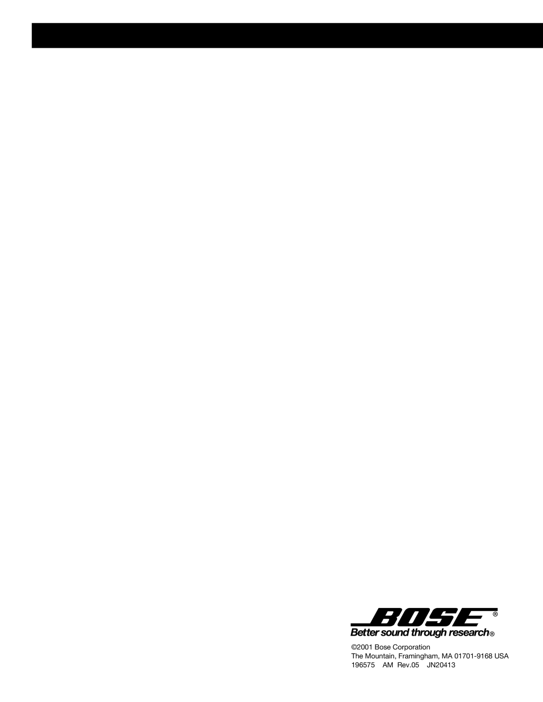 Bose 25 Series II manual 