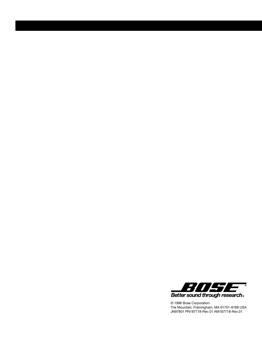 Bose 25 manual 
