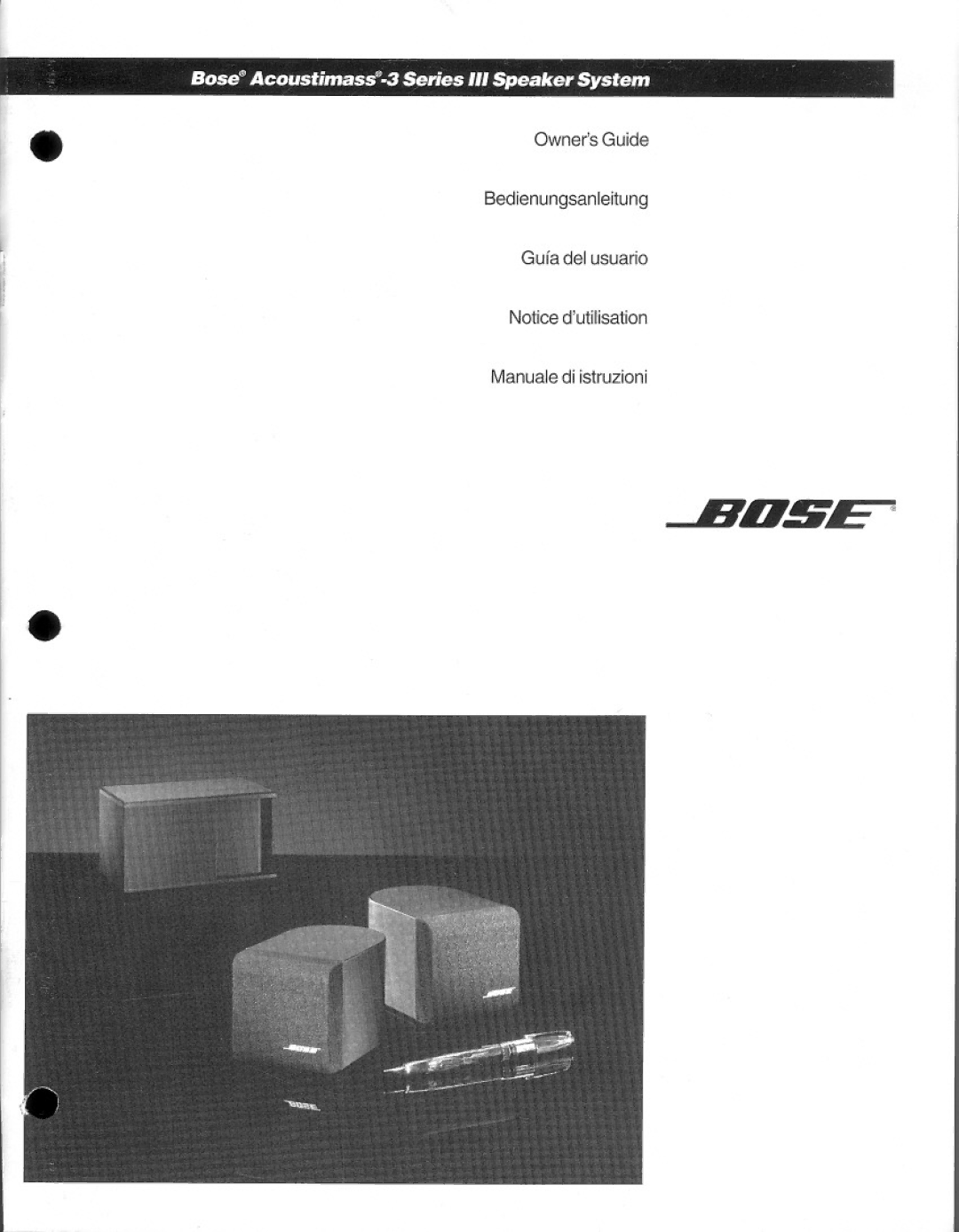 Bose 3 Series III manual 
