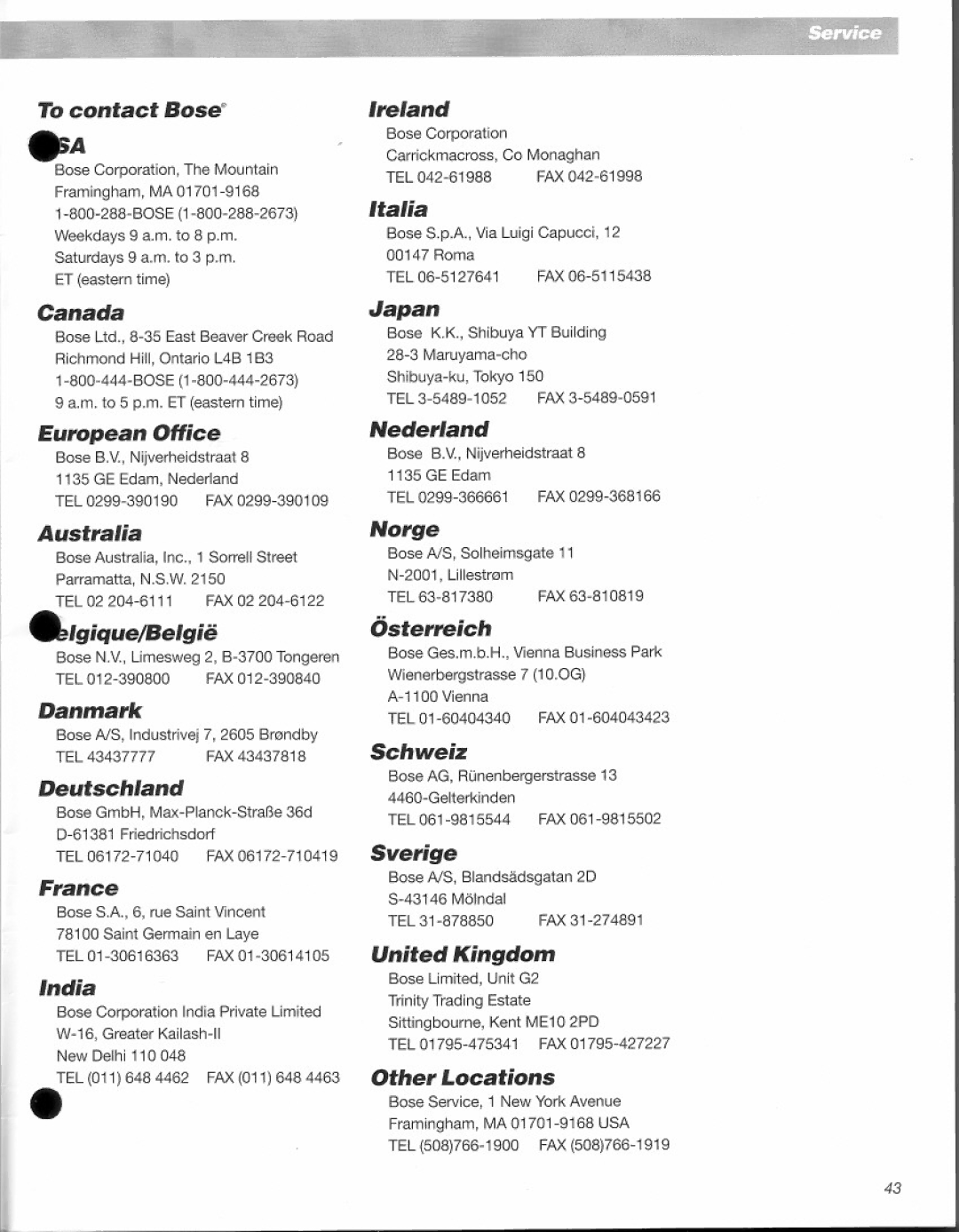 Bose 3 Series III manual 