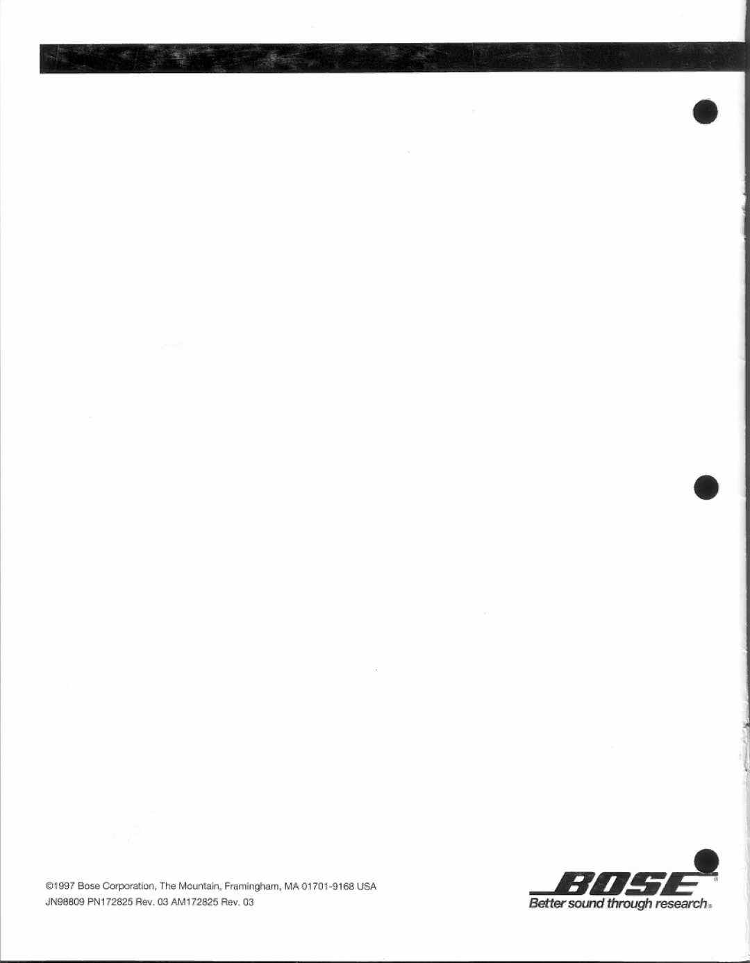 Bose 3 Series III manual 