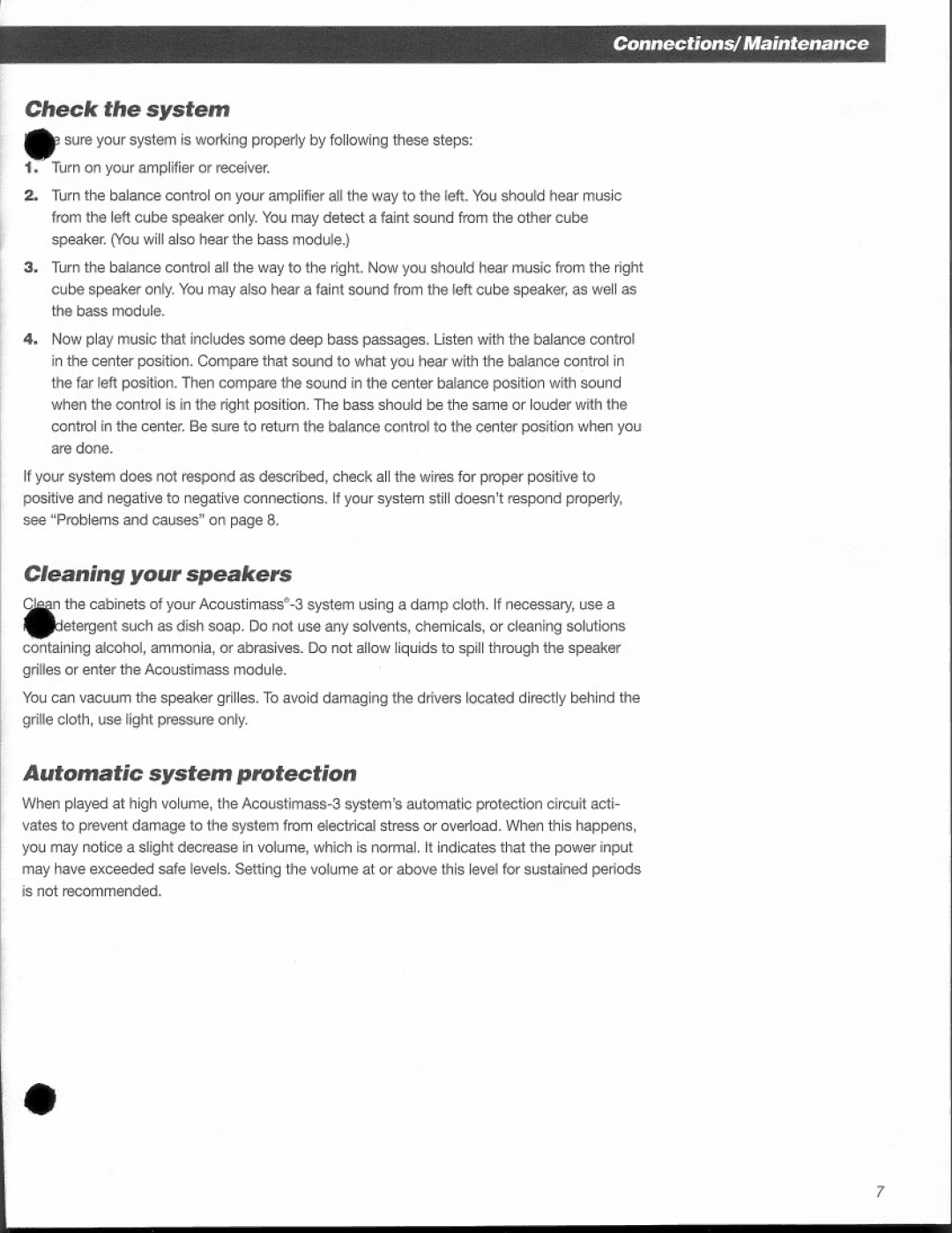 Bose 3 Series III manual 