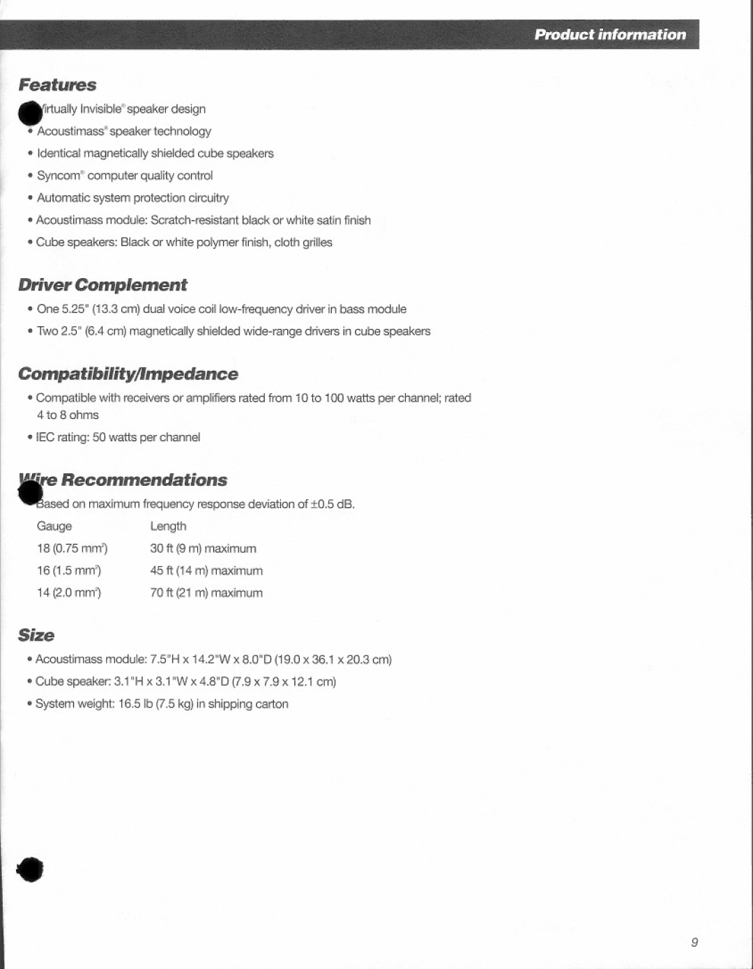 Bose 3 Series III manual 