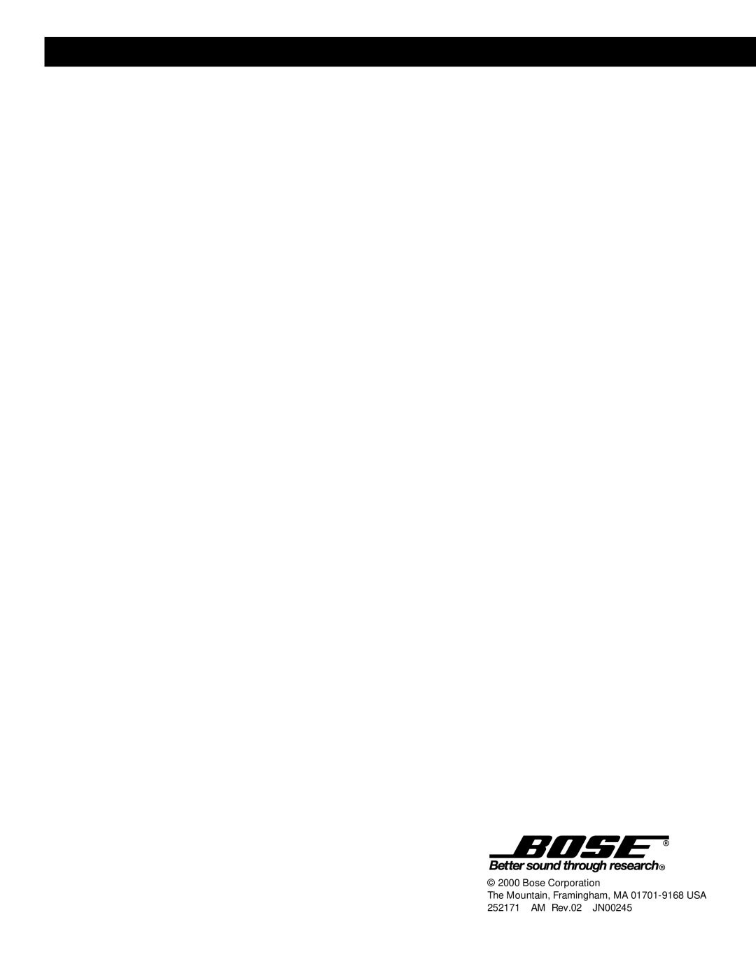 Bose 3 Series manual 