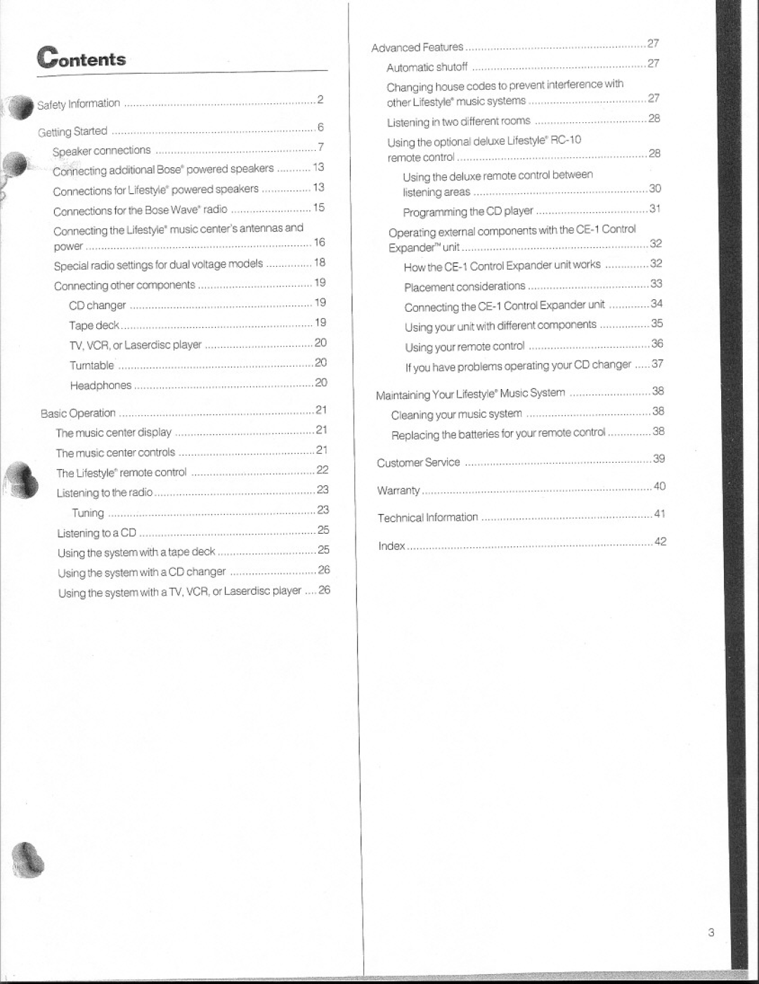 Bose 3 manual 