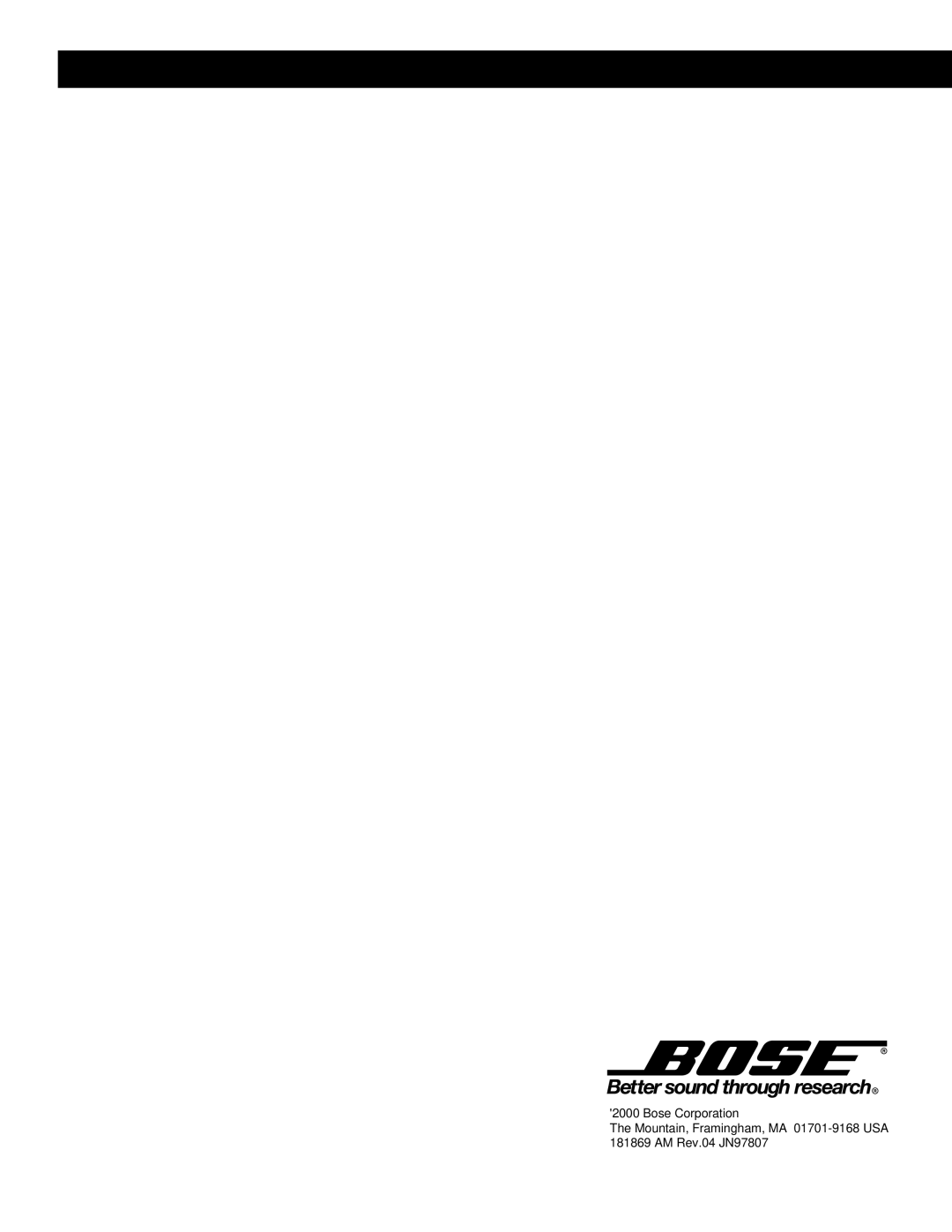 Bose 301 Series manual 