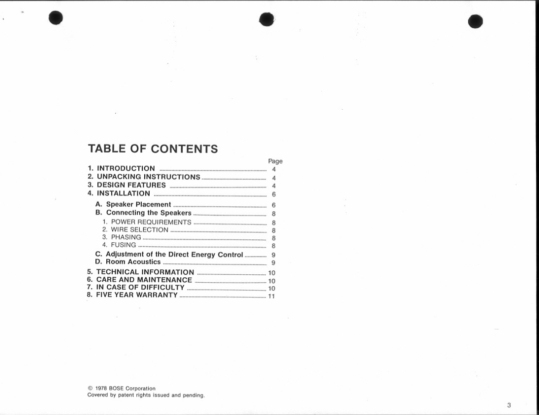 Bose 301 manual 