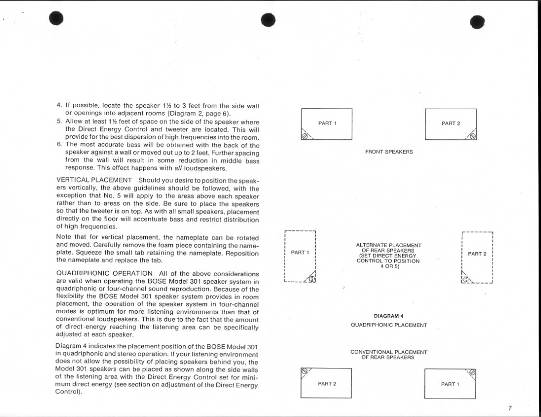 Bose 301 manual 