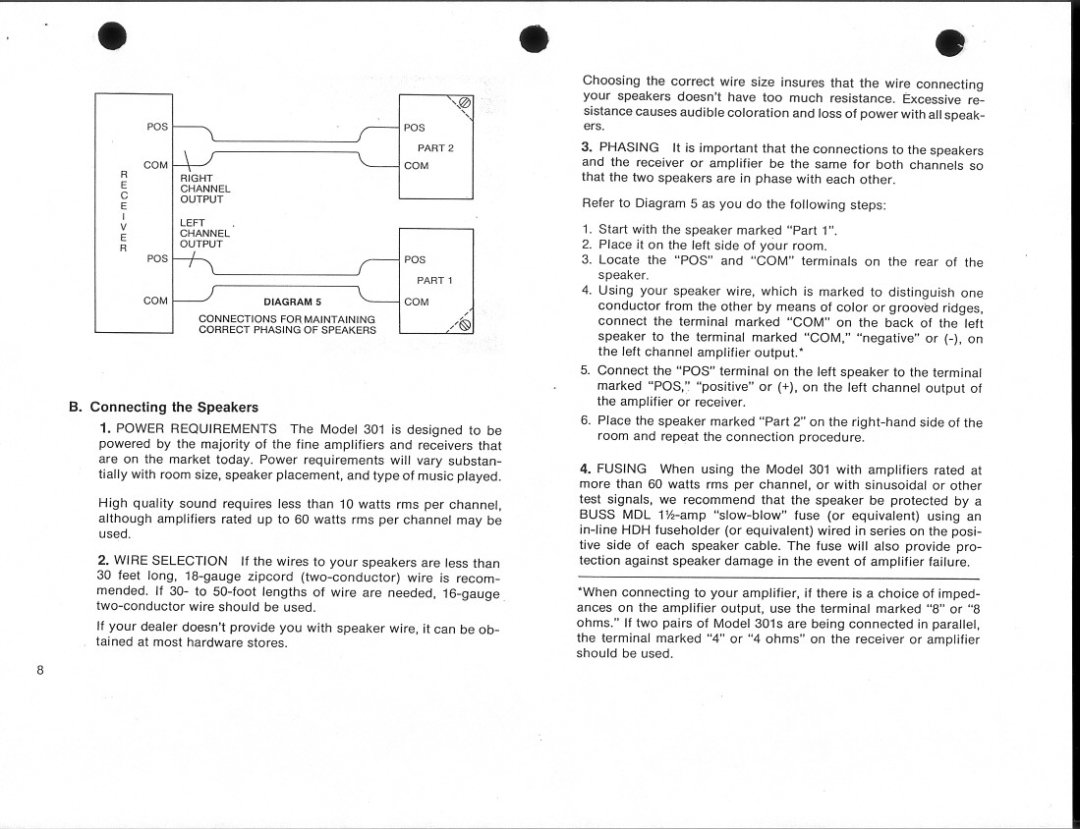 Bose 301 manual 