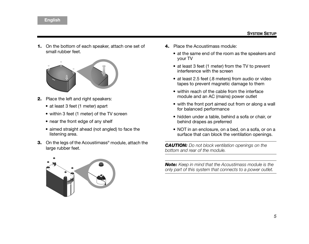 Bose 320573-1100 manual System Setup 