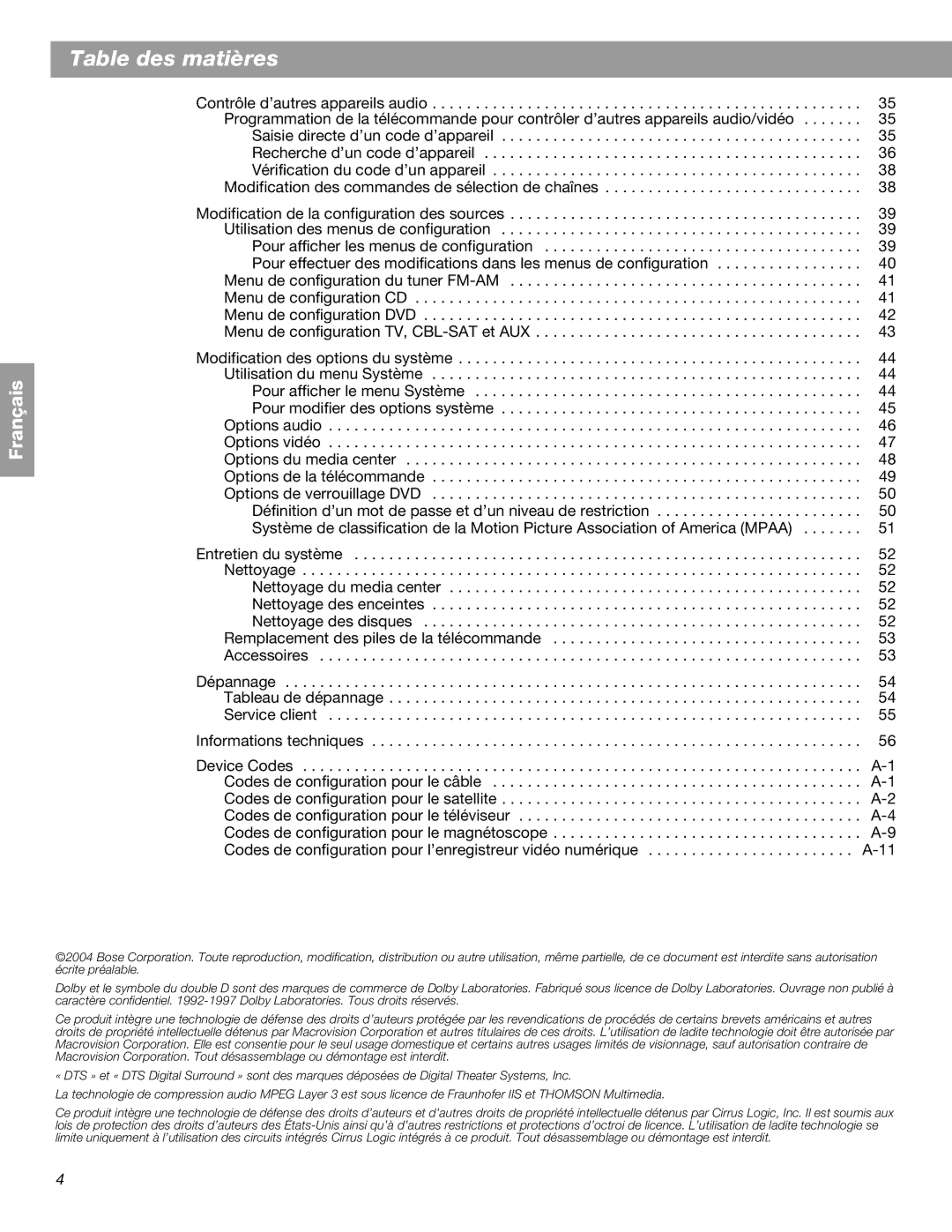 Bose 3.2.1 GS Series II, 3.2.1 Series II manual Informations techniques 