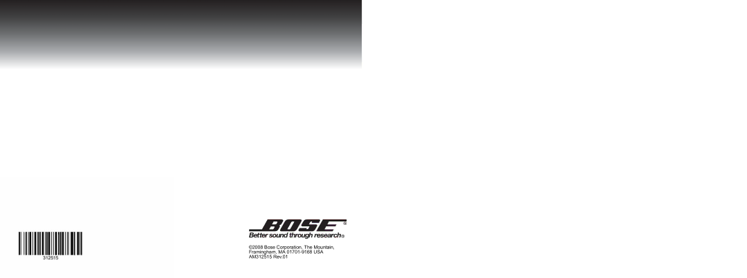 Bose 3.2.1 manual 