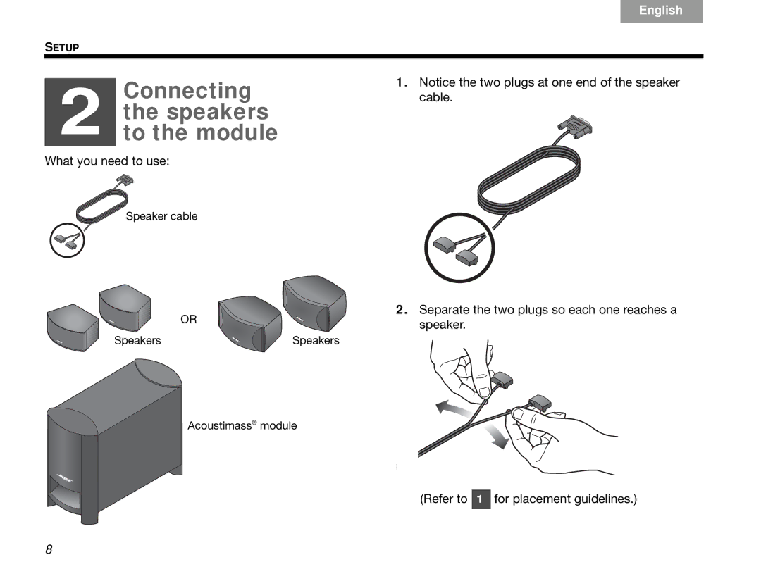 Bose 3.2.1 manual Connecting Speakers to the module 