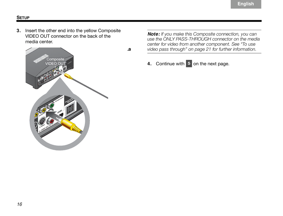 Bose 3.2.1 manual Video pass through on page 21 for further information 