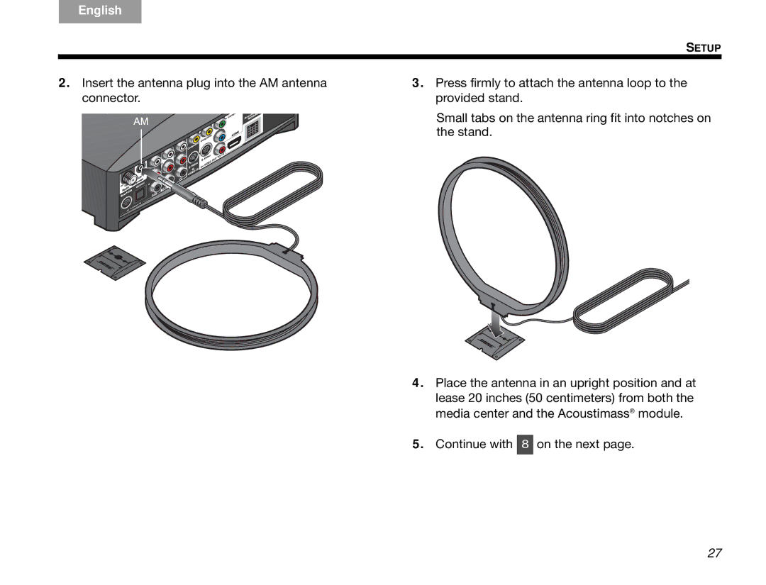 Bose 3.2.1 manual English DeutschEspañol FrançaisItliano Nederlands Svenska 