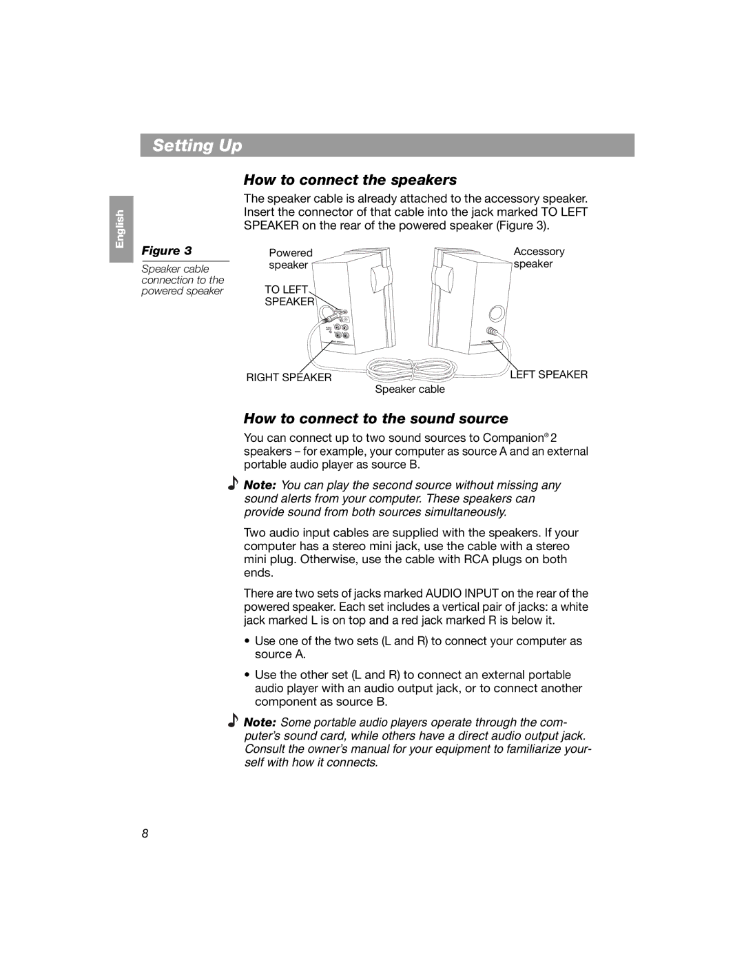 Bose 354495-1100 manual How to connect the speakers, How to connect to the sound source 