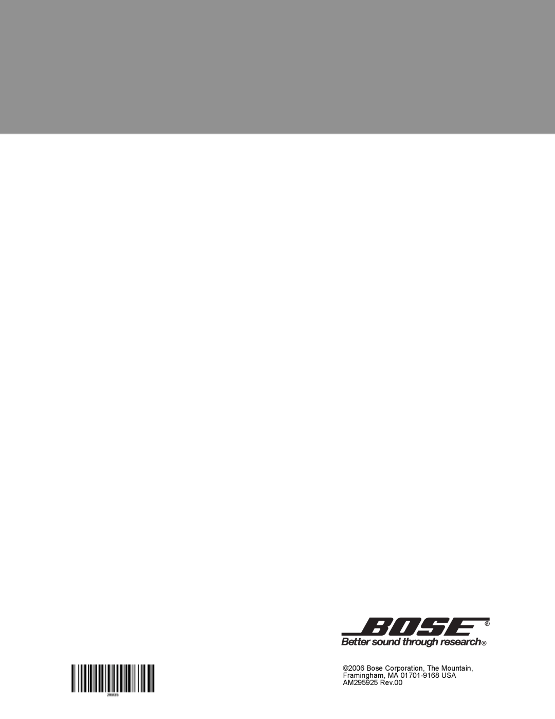 Bose 40326, Companion (R) 5 manual 