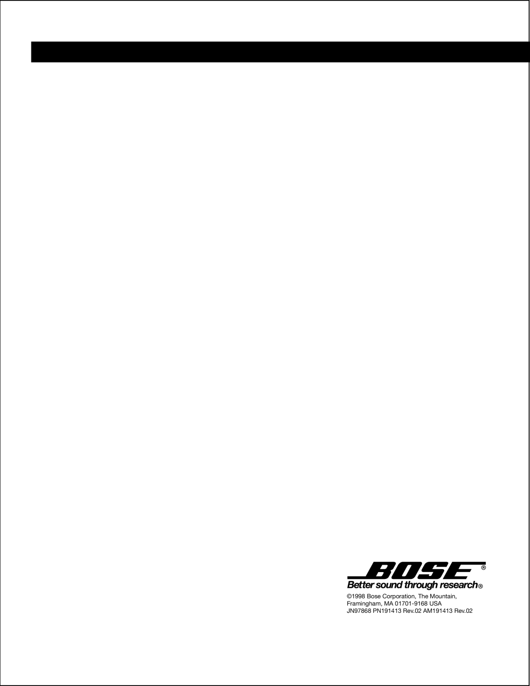 Bose 5 manual 