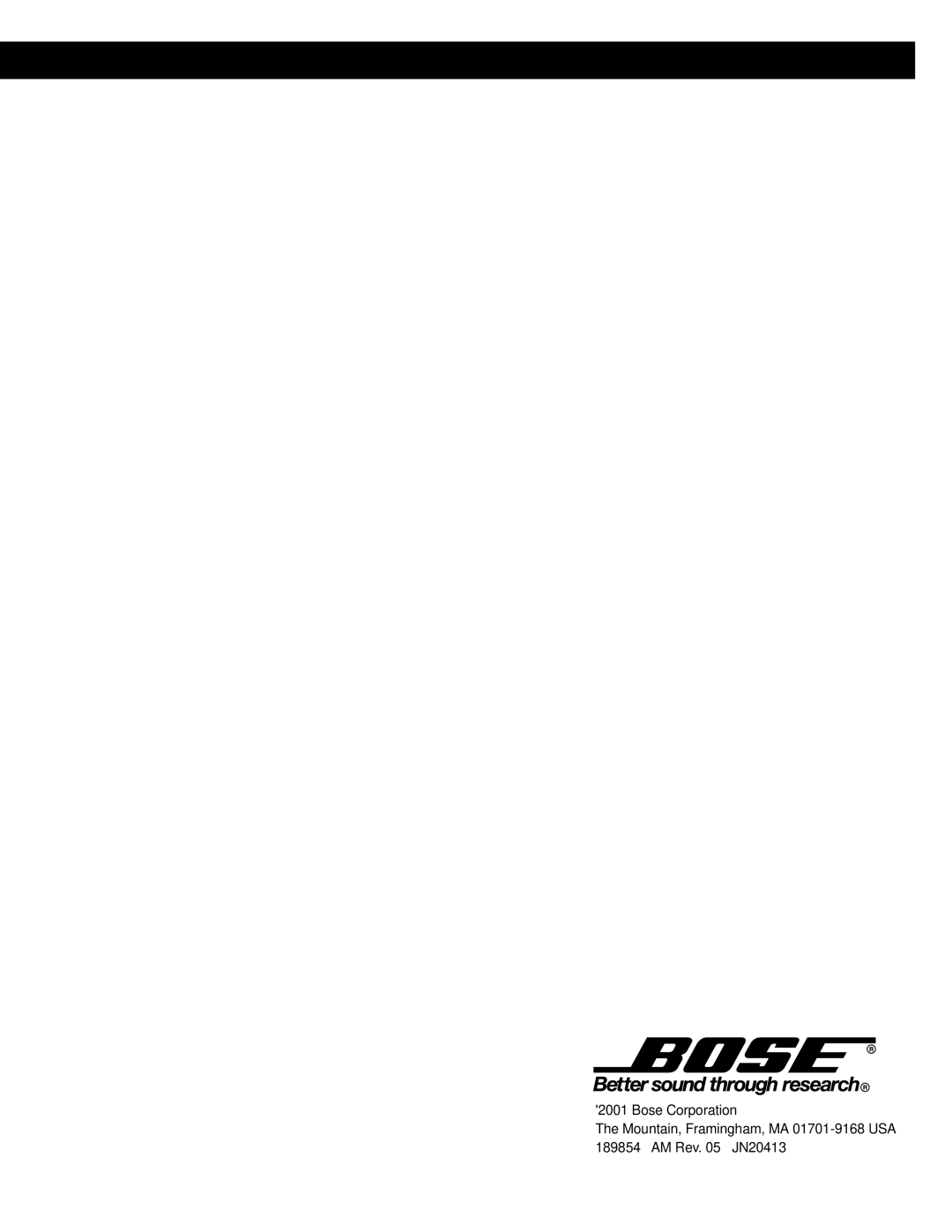 Bose 50 manual 