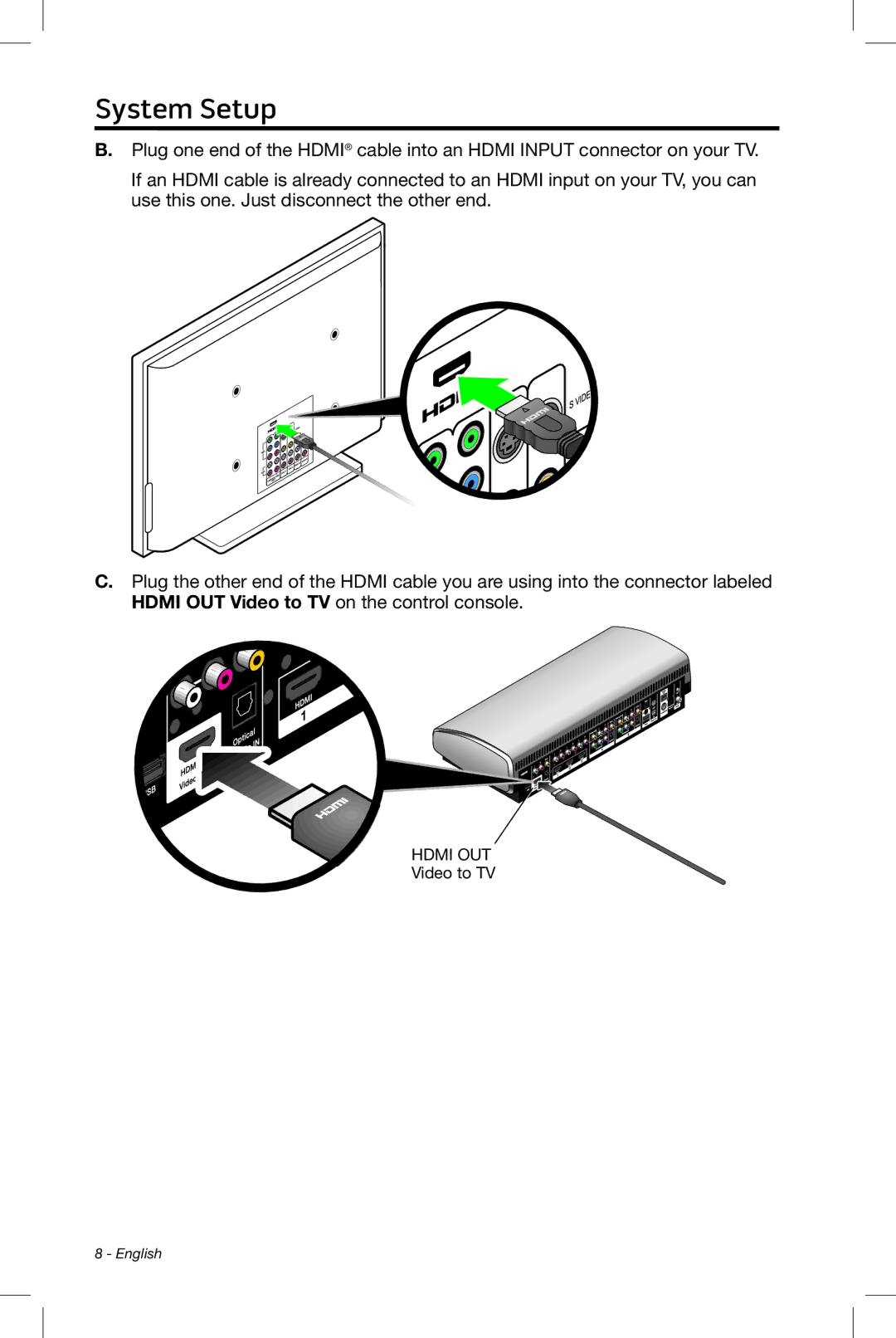 Bose 535, 520, 525, 510 setup guide Hdmi OUT 