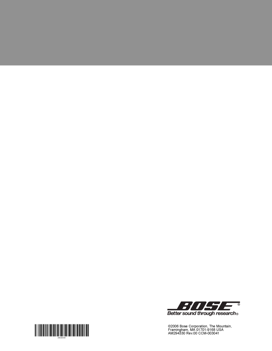 Bose 6 SERIES III, 10 Series IV manual 