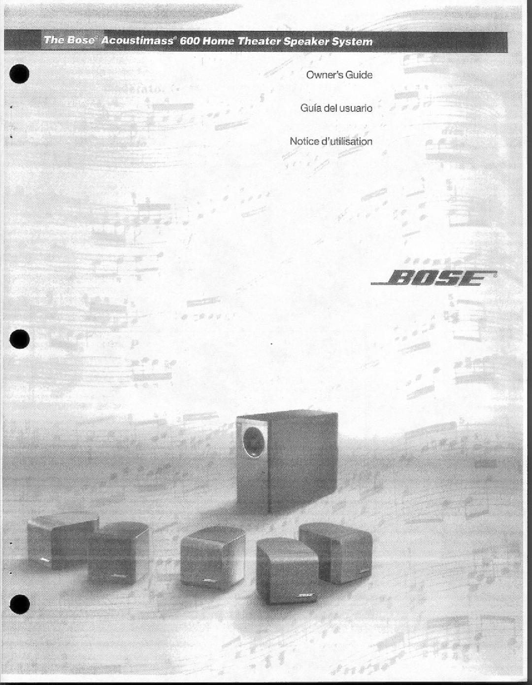 Bose 600 manual 