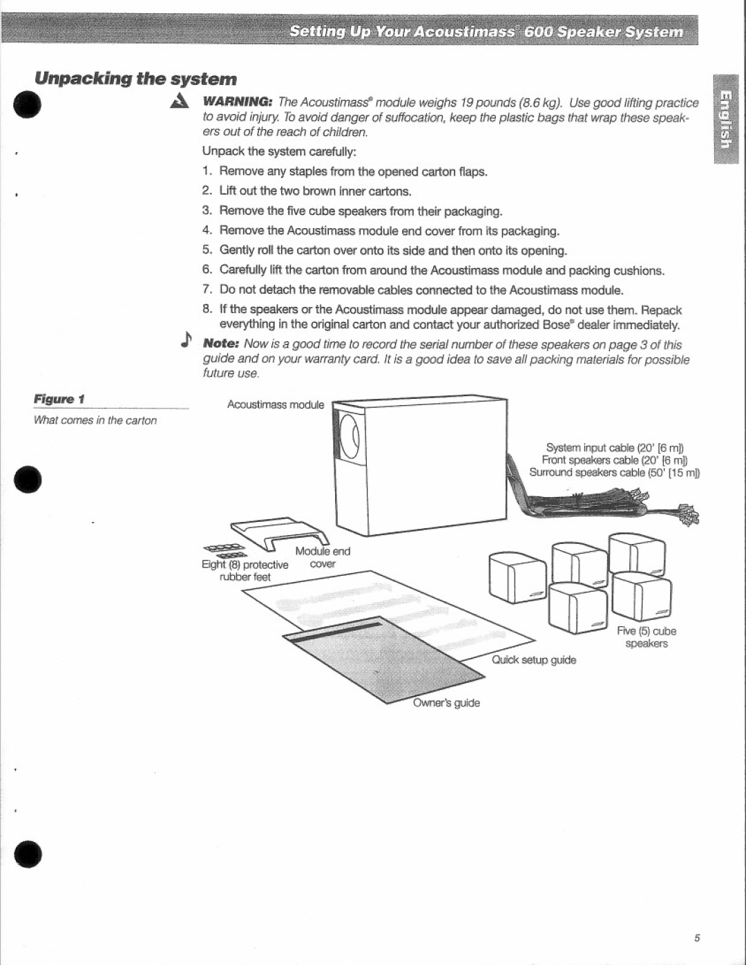 Bose 600 manual 