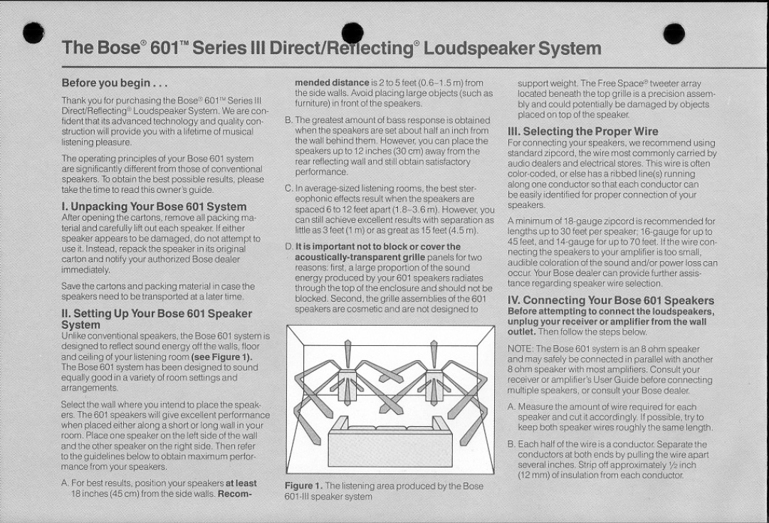 Bose 601 Series III manual 