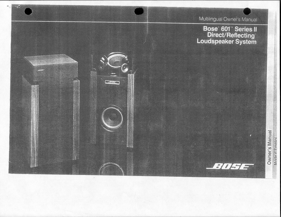 Bose 601 manual 