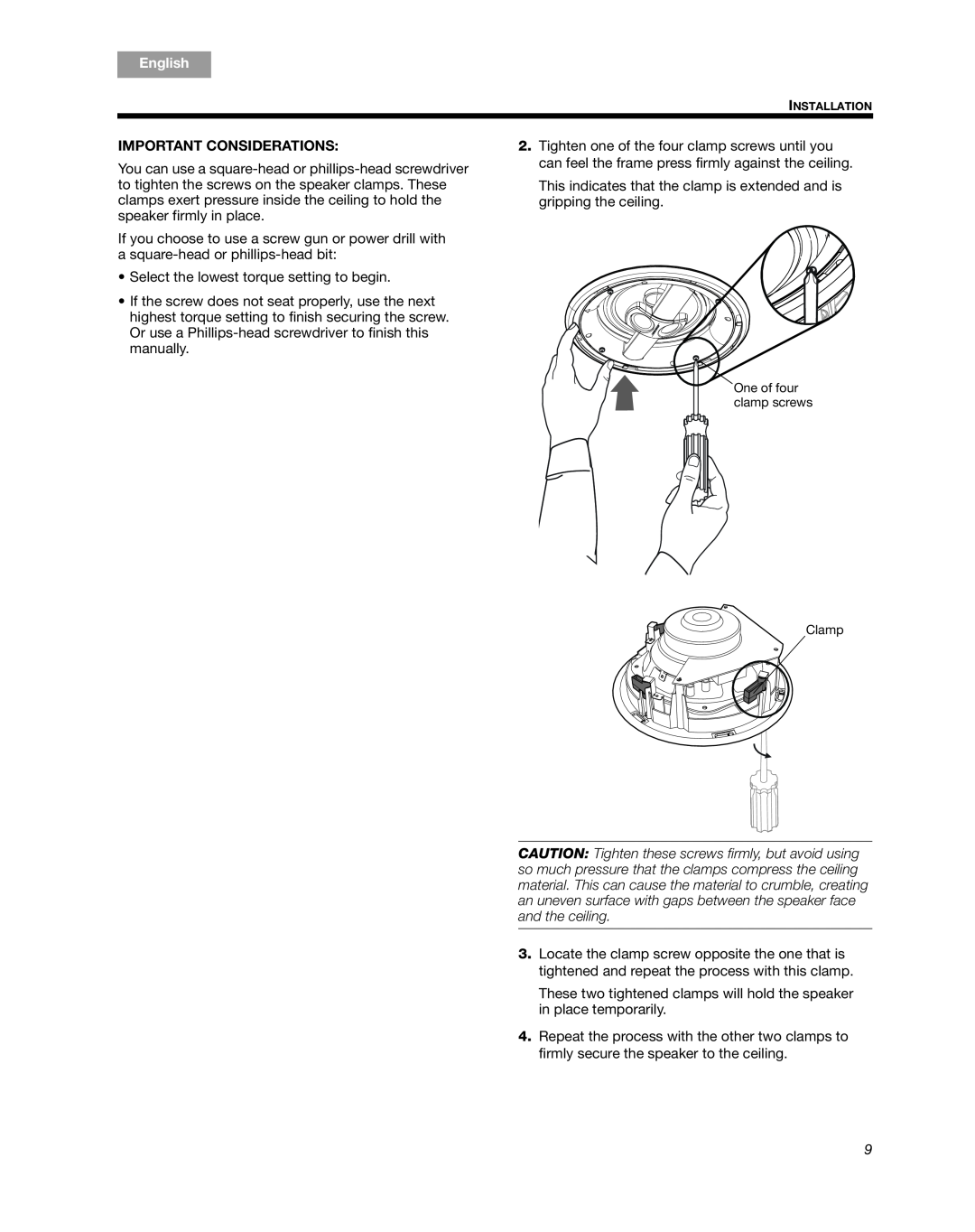 Bose 791 manual Important Considerations, English 