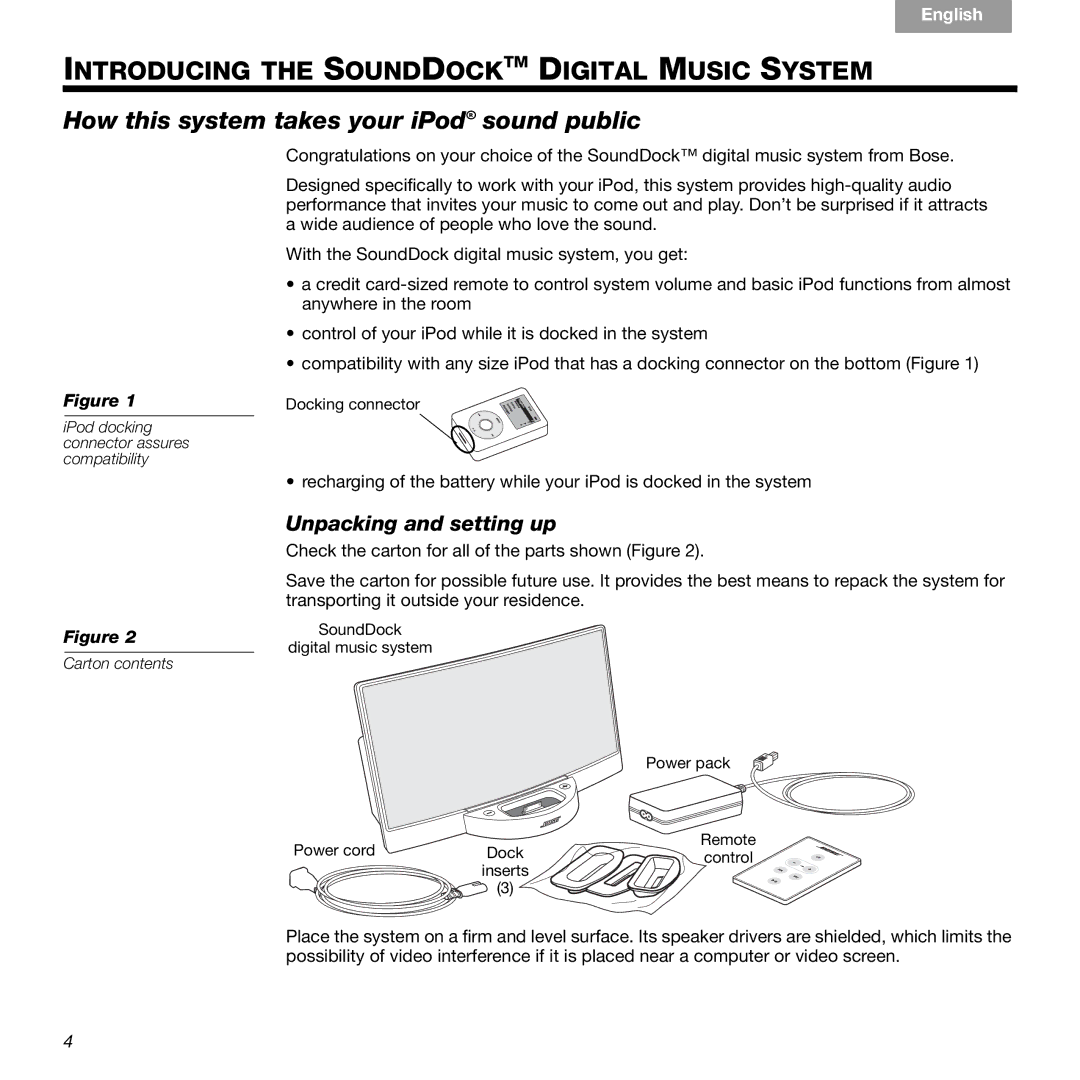 Bose 89, 336 manual Introducing the Sounddocktm Digital Music System, How this system takes your iPod sound public 