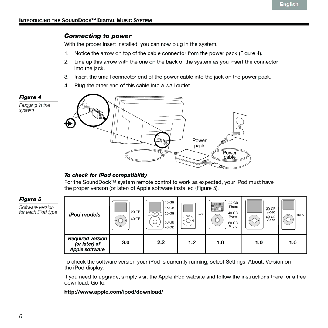 Bose 89, 336 manual Connecting to power, To check for iPod compatibility, IPod models 